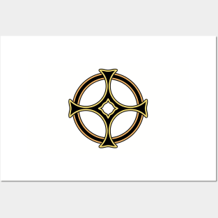 Solar Cross / Sun Wheel / Celtic Cross Glyph or Symbol Posters and Art